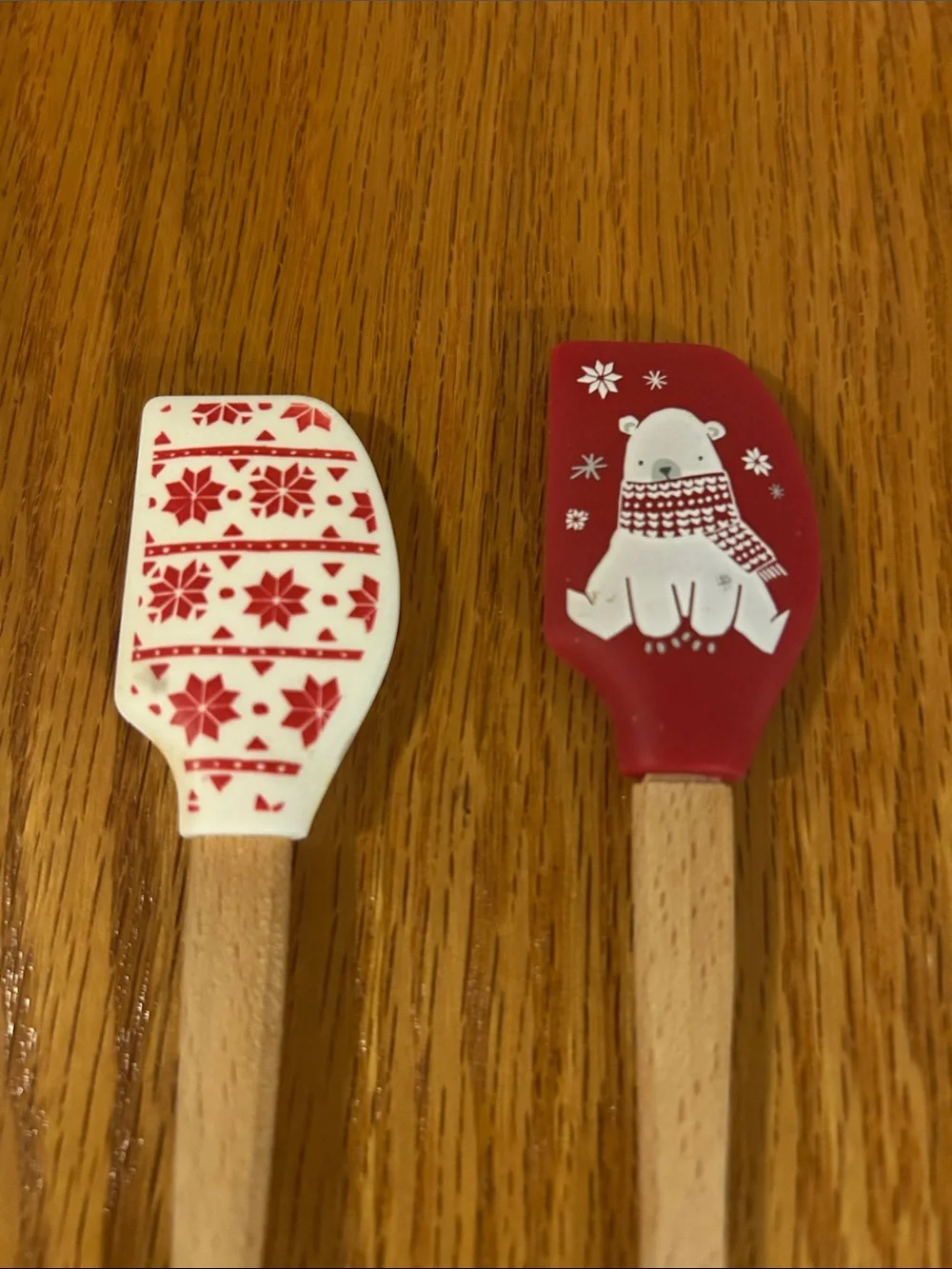 Sur La Table Set of two Winter / Holiday Snowflake & Polar Bear Mini Spatulas